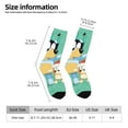 thumbnail image 2 of Silaia Bluey Print Adult Socks, Athletic Socks, Mens and Womens Crew Cushion Socks,Work Athletic Running Socks,Casual Breathable Socks, 2 of 6