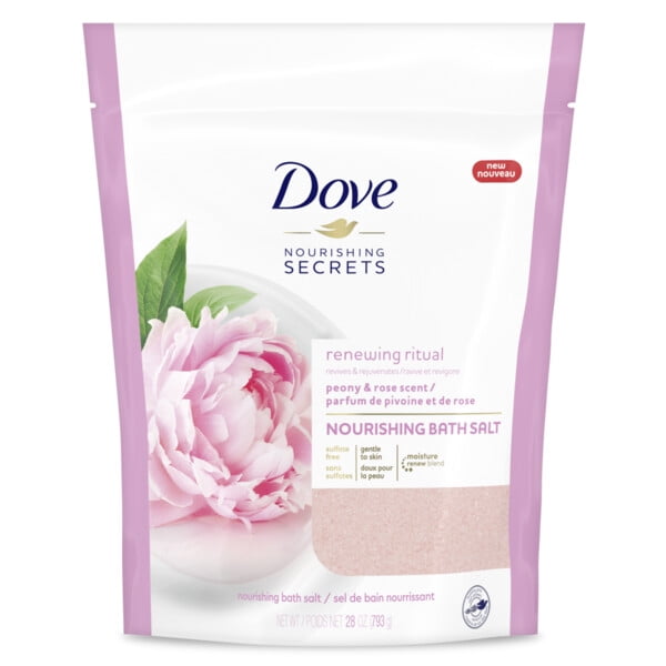 Dove Renewing Care Foaming Bath Salts Peony and Rose, 28 oz Walmart