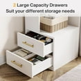 thumbnail image 3 of Tribesigns 5-Tier Corner Bookshelf with 2 Drawers, 66.9-Inch Tall Corner Bookcase, Modern Simple Corner Storage Cabinet Display Shelf for Living Room, Home Office, Beige, 3 of 5