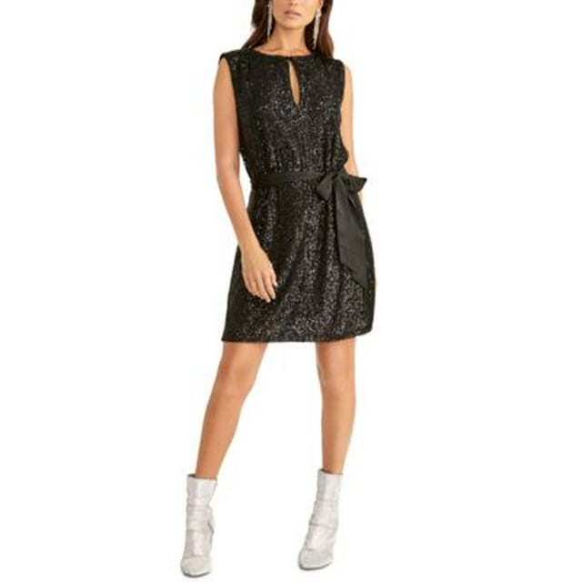 Rachel Rachel Roy Robe de Cocktail Sans Manches à Paillettes pour Femmes