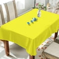 thumbnail image 4 of GZHJMY Yellow Solid Color Tablecloth, Rectangle Waterproof Washable Polyester Table Cover for Picnic Dinner Holiday Party Decor, 60 x 90 Inch, 4 of 7
