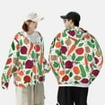 thumbnail image 6 of Kll Vegetables Print Men'S Women’s Upf 50+ Sun Protection Outdoor Hoodie Jacket Long Sleeve Fishing Hiking Performance Shirt- X-Large, 6 of 8