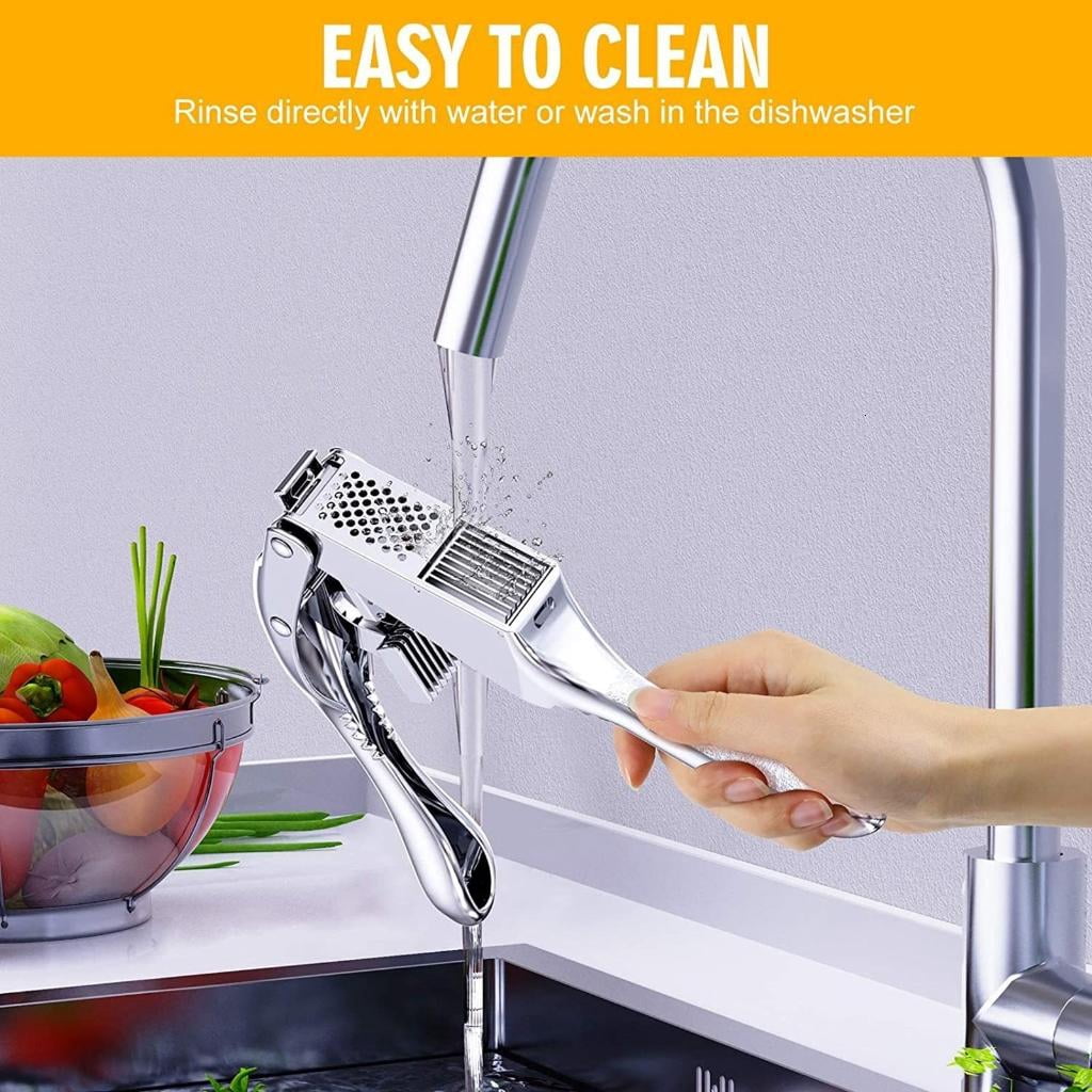 HannLk Garlic Press Garlic Slicer Kitchen Tool Aluminum Alloy Texture Garlic Cutter