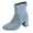 Blue, variant on Mgmyaa Women's Ankle Boots Winter Comfortable Square Toe Low Block Heel Booties with Back Zipper