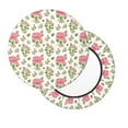 Picia Rose Flowers pattern Round Stool Covers Comfy Seat Covers Stretch