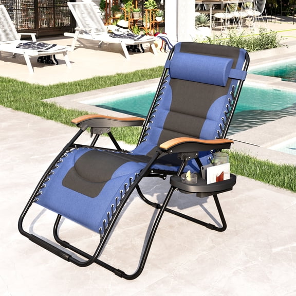 Sophia&William Outdoor XL Oversized Padded Zero Gravity Chair Camping Recliner - Camouflage