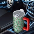 thumbnail image 6 of Light Blue Christmas Santa and Tree Pattern Tumbler with Handle and Lid,40oz Double Wall Vacuum Insulated Tumbler,Cups Gift for Women and Men, 6 of 7