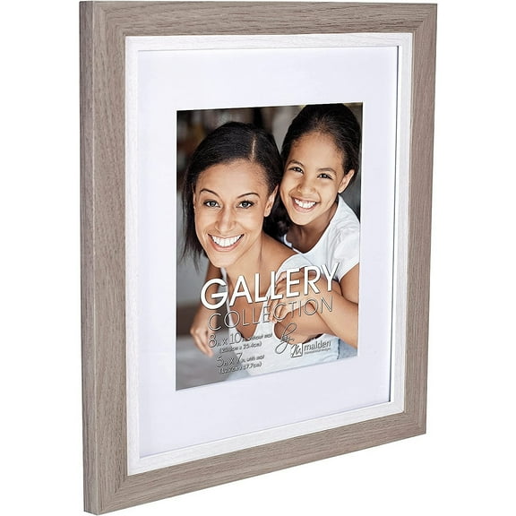 BEIGE White Mat 11x14 8x10 two-tone frame - 8x10