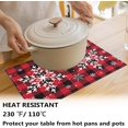 thumbnail image 4 of Snowflake Christmas Placemats Set of 4 Buffalo Plaid Winter Placemats Cotton Blend Christmas Table Mats Washable Christmas Place Mats for Indoor Outdoor Party Kitchen Dining Decor(12x18 INCH), 4 of 6