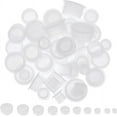 thumbnail image 1 of 50 Pcs 10 Styles Bouchons de Sel et Poivre Bouchon de Remplacement Transparent Bouchon Rond en Plastique Trou Ouvert Bouchon de Colonne Réutilisable Bouchon en Liège pour Vin Whisky Brandy Bouteilles Courantes Pots Tuyaux Blanc, 1 of 8