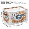 thumbnail image 4 of Yayeee Canvas Storage Basket with Handles for Shelves Fabric Bins Closet Organizer, Autumn Day with Cocoa Pattern, 4 of 8