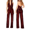 thumbnail image 2 of Lindreshi Jumpsuits for Women Clearance Women Sequin Color Short-sleeved Casual Jumpsuit, 2 of 7