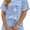 Light Blue, variant on Wrongduck Women's Summer Romper Loose Fit Ribbed Shorts Jumpsuit Casual Short Sleeve One Piece Outfit with Drawstring Waist and Pockets 2026
