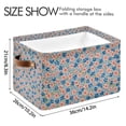 thumbnail image 4 of Yayeee Canvas Storage Basket with Handles for Shelves Fabric Bins Closet Organizer, Small Pink Flower, 4 of 8
