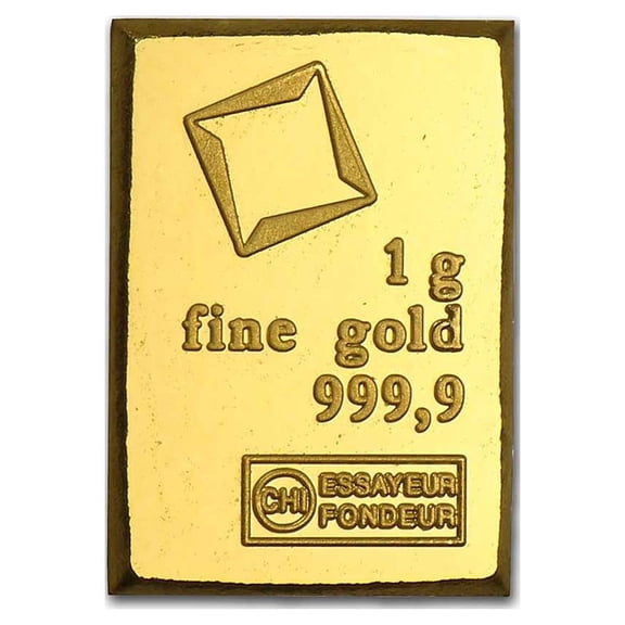 1 gram Gold Bar - Valcambi
