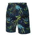 thumbnail image 4 of Cauagu Cartoon Dinosaur Print Men's Swim Trunks,Hawaiian Bathing Suit Swimsuits Beach Shorts with Pockets for Men Quick Dry Swimming Board Shorts-, 4 of 6
