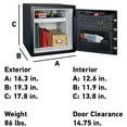 thumbnail image 7 of SentrySafe SFW123CTB Fire and Water-Resistant Safe with Dial Lock, 1.23 Cu. ft., 7 of 7