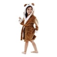 thumbnail image 4 of Zoo Crew Fuzzy Sherpa Lined Hooded Animal Bathrobe,Dog,L(7-9 Years), 4 of 4
