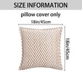 thumbnail image 7 of Unique Bargains Pack of 2 Chenille Soft Striped Modern Throw Pillow Covers White Brown, 7 of 7