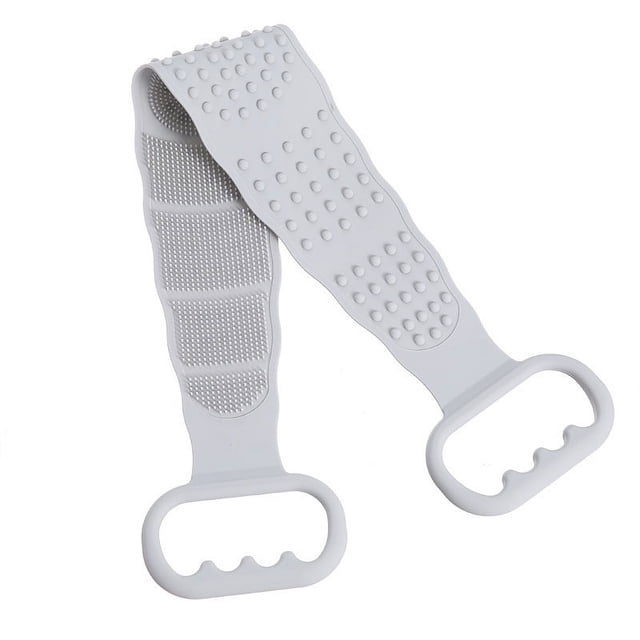Depurador de espalda de silicona para ducha, lavador de espalda alargado y suave, cepillo corporal de baño con asas para limpieza profunda, exfoliación y masaje, mejora la circulación sanguínea, depu