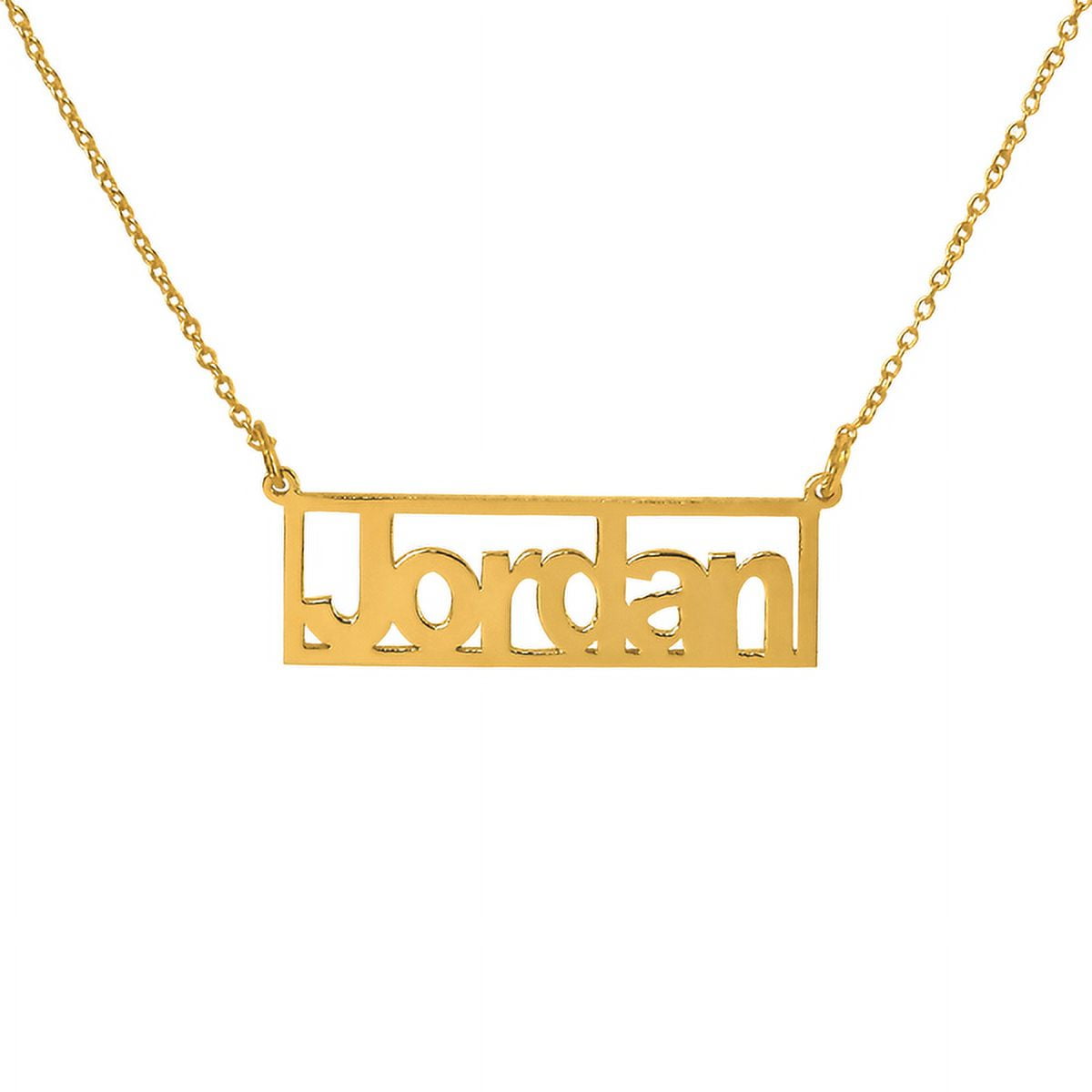 Personalized Rectangle Bar Name Necklace