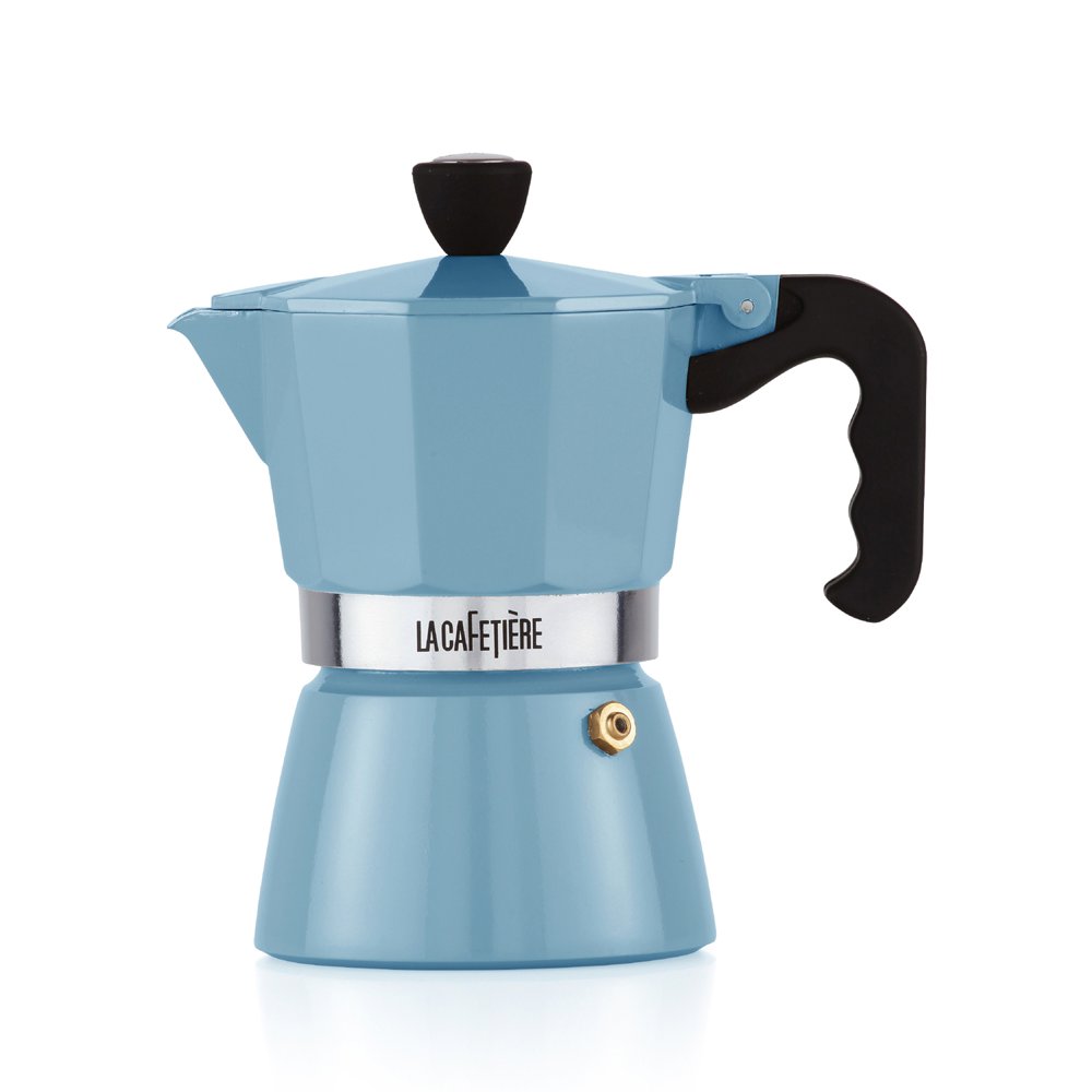 La Cafetiere Classic Blue 3 Cup Espresso Non Electric Coffee Maker