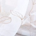 thumbnail image 4 of Curtainking Kitchen Curtains 24 inch Leaf Embroidered Tiers Kitchen Windows Farmhouse Small Curtains Sheer Tiers Voile Cafe Curtains Rod Pocket 2 Panels Beige on White, 4 of 7