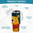 thumbnail image 4 of 30 oz Stainless Steel Tumbler Vacuum Insulated Leak Proof Stainless Steel Coffee Cup Water Bottles Cartoon Christmas Yellow Bear, 4 of 9