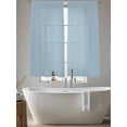 thumbnail image 5 of Sky Blue Sheer Curtains 72 Inch Length 2 Panels Set for Living Room/Bedroom, Modern Pure Winter Sky Blue Semi Curtain Sheers Drapes Rod Pocket Curtains Window Treatment Set 52''x72''x2, 5 of 7