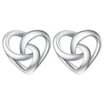 thumbnail image 2 of Pendientes de botón para mujer, pendientes de botón, pendientes de botón para mujer, pendientes huecos en forma de corazón, joyería de personalidad para bodas, aniversarios, cumpleaños, regalos para m, 2 of 5