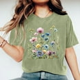 thumbnail image 2 of RKSTN Hauts d'Été pour Femmes Décontractés Coupe Ample Polyvalents T-Shirts Graphiques Mode à Imprimé Floral Respirants Manches Courtes Col Rond T-shirt Blouses, Cadeaux de la Fête des Mères, 2 of 5