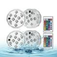 thumbnail image 1 of 4PCS Submersible LED Lights with Remotes RGB 16 Colors Waterproof Pond Lights Underwater Lights for, 1 of 8