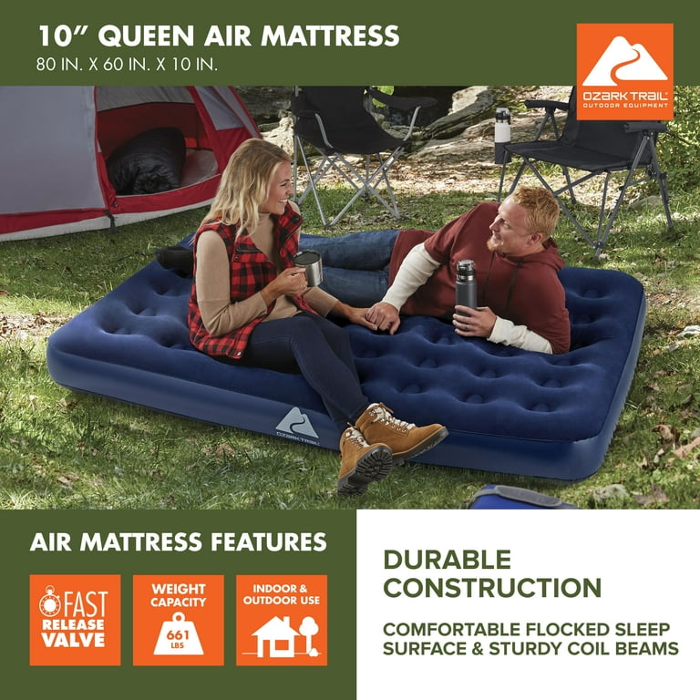 Velour Top Ozark Trail Queen Air Mattress Ozark Trail Queen Air