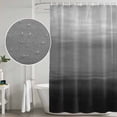 thumbnail image 4 of Black Grey Ombre Shower Curtain Set - Standard 72" x 72" Washable Bathtub Curtain with 12 Hooks, Modern Abstract Art Texture Waterproof Fabric Stall Shower Curtains for Bathroom/Bathtub Décor, 4 of 6