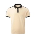 thumbnail image 4 of Guluxicc Men's Summer Henley Tops Short Sleeve Trendy Color Block Business Casual Shirts with Pockets, 4 of 8