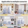 thumbnail image 6 of Blue Spring Floral Kitchen Curtains Short 54 Inch Length, Watercolor Botanical Summer Vintage Grommet Top Bedroom Living Room Curtains, Light Filtering Cafe Curtain Drapes 2 Panels Set 84''x54'', 6 of 9