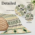 thumbnail image 3 of Beige Green Boho Pillow Protectors with Zipper Standard Size, Vintage Ethnic Tribe Abstract Art Soft Brushed Microfiber Breathable Throw Pillow Covers, Pillowcase for Couch Sofa Bedroom 20"x26", 3 of 9