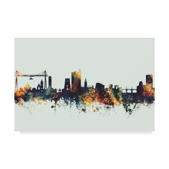 Trademark Fine Art 'Newport Wales Skyline IV' Canvas Art by Michael Tompsett