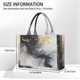 thumbnail image 3 of Large Capacity Tote Bag,Black White Gold Marble Pattern Handbag Fashion Luxury Tote Bag,15.7"x13"x 5.1" Inches,Laptop Compatible, 3 of 6