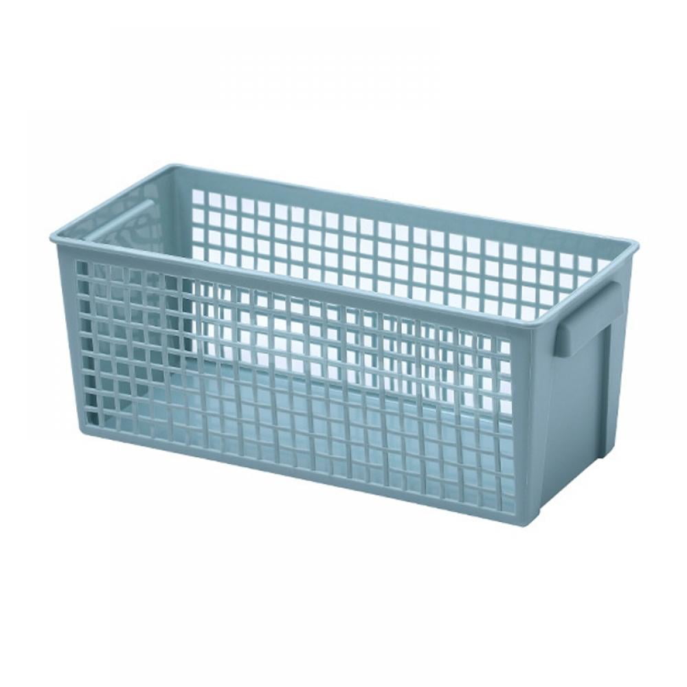 Plastic Storage Basket with Handles, Plastic Organizer Bins 1PC,Shelf Basket Organizer for