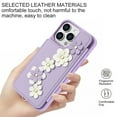 thumbnail image 3 of for iPhone 14 Pro Max 6.7-inch Crossbody Wallet Case, Women Flip Cover Flower Design PU Leather Kickstand Card Holder Slots Wrist Strap Lanyard Purse Phone Case for iPhone 14 Pro Max, Purple, 3 of 9