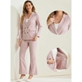 thumbnail image 2 of DARING DIVA Women's 2 Pcs Notched Lapel Blazer Work Suit Set S Pink, 2 of 6