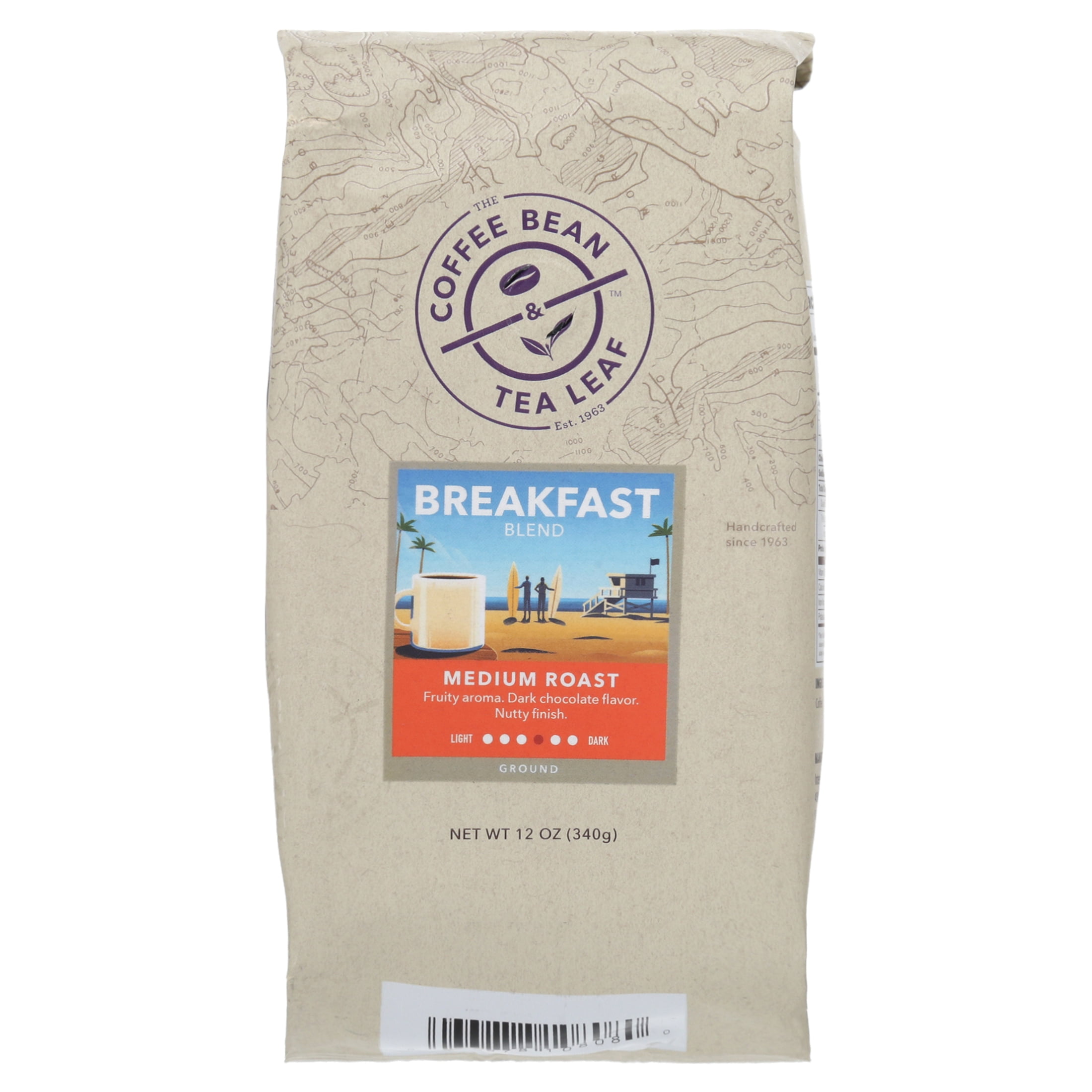 The Coffee Bean & Tea Leaf Breakfast Blend Medium Roast Whole Bean Coffee 12 oz. Bag