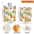 thumbnail image 5 of Yayeee 4 Pack Qtip Holder Bathroom Cotton Swab Canister with Lid Clear Dispenser Set, Floral Watercolor Oranges, 5 of 6