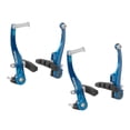 thumbnail image 2 of Juego de frenos V-Brake para bicicleta de aluminio azul anodizado con palancas de freno azul anodiza, 2 of 7