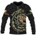 thumbnail image 5 of Mostprints Custom Mexico Shirts Personalized Name Mexican 3D Flag Shirt for Men Women Aztec Unisex US Eagle Pride Camisas (4XL), 5 of 8