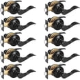 thumbnail image 1 of Passage Door Lock Lever Handle for Hallway and Closet Keyless Satin Nickel Interior Door Locksets, 1 of 7