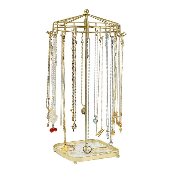 Aellinatey Stylish Jewelry Holder Rotating Necklace Organizers for Jewelry Storaging