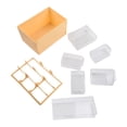 thumbnail image 3 of Desktop cosmetic storage box drawer-style six-grid acrylic storage box dustproof Yellow, 3 of 9
