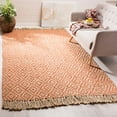 thumbnail image 1 of Safavieh Natural Fiber Collection NF266B Handmade Boho Diamond Tassel Jute Area Rug, 8' x 10', Orange, 1 of 5